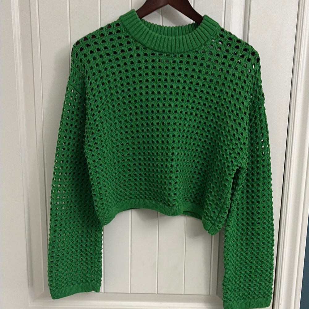 H&M Green Crew Neck Sweater